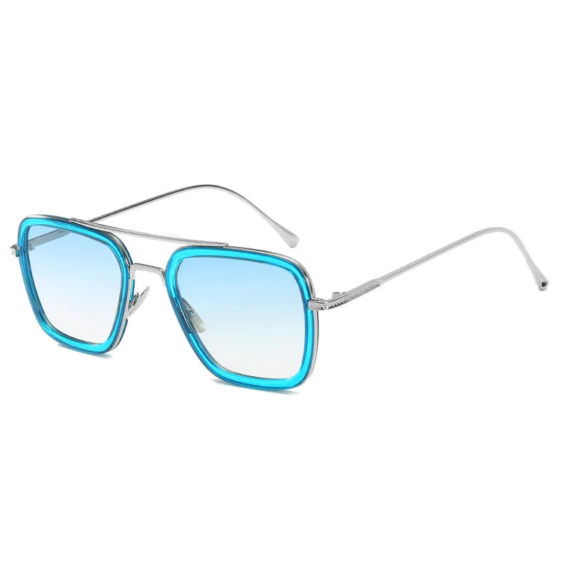 

New retro Vintage square-framed Iron Man Sunglasses for men women fashion trend wholesale shades sunglasses