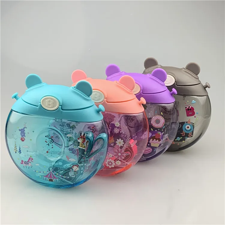 

The new hot-selling plastic water bottles for kids sippy water juice bottles in 2021, Purple, pink, blue, black