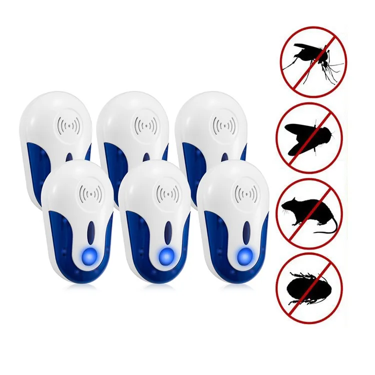 

Factory High Quality Insect Repel Ultrasonic Pest Repeller Mouse Cockroach Mosquito Repellent for Office / Home / Hotel, Black white