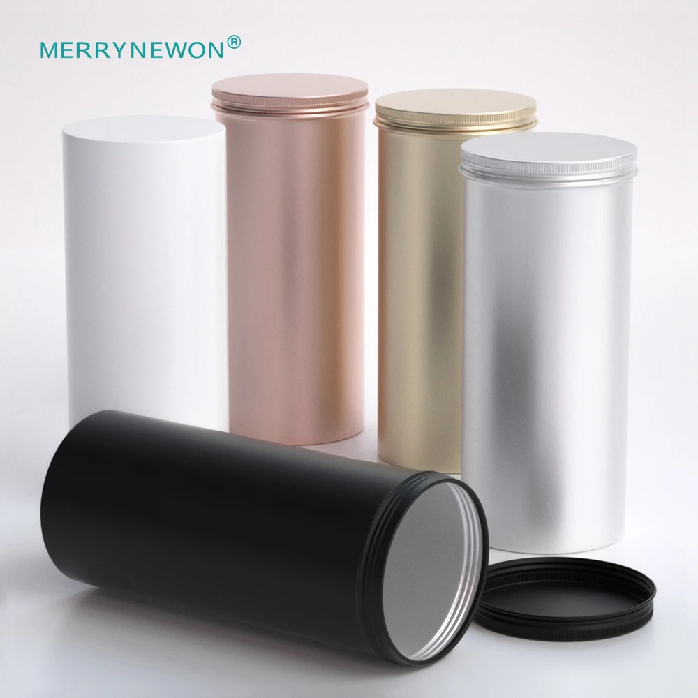 

Large Stock Metal Aluminum jar Food Grade Packaging Container High Aluminum Tin Cans for Food Storage Tea 1000ml