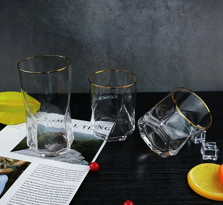 

Nordic Simple Geometry Fruit Bar Drinking Glassware Stemless Whisky Cup Whiskey Glass Tumbler Custom Whiskey Glass Whiskey Glass