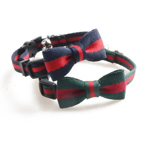 

Wholesale Manufacturer New Pet Supplies Cotton Bowknot Cat Bell Collar With Buckle