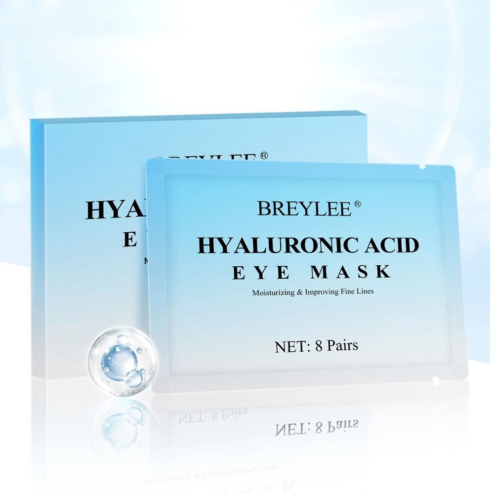 

BREYLEE Top selling hyaluronic acid hydrating eye serum sheet mask for dark circle 8 pairs free shipping