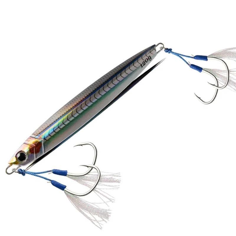 

Isca Artificial Fishing Lure Metal Casting Bait 120g 150g 3D Eye Slow Pitch Jigs Lure Wobbler Spinnerbait Saltwater Jigging Lure, 4 colors as showed