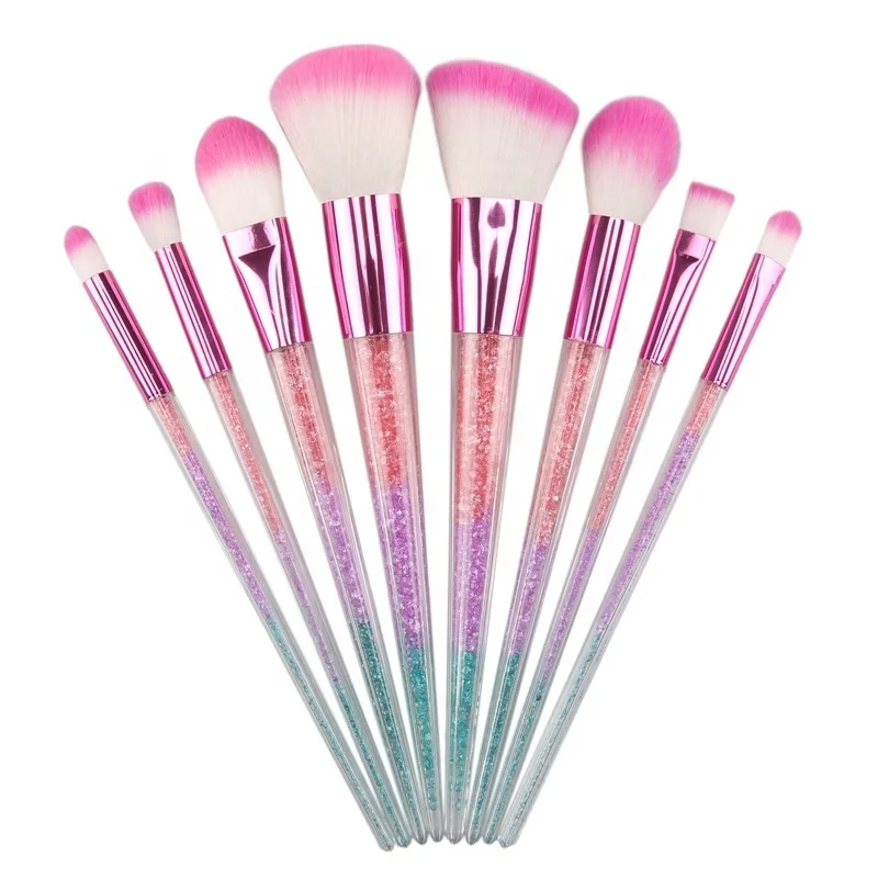 

High quality custom logo make up cosmetics Nylon hair makeup brush kit