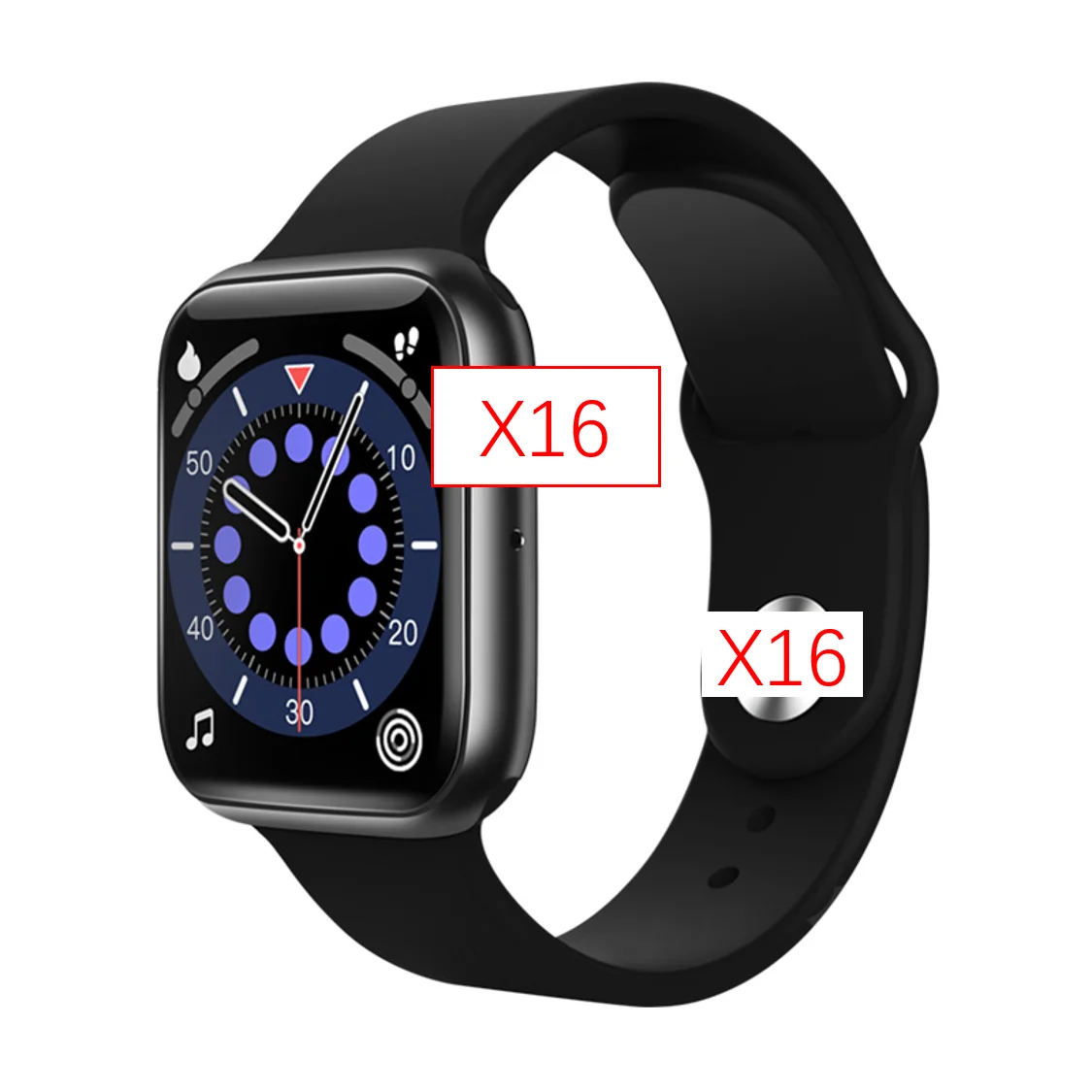 

2021 1000workers Big Factory Women BT Call Smartwatch X16 Rose gold Red Color Smart Watches