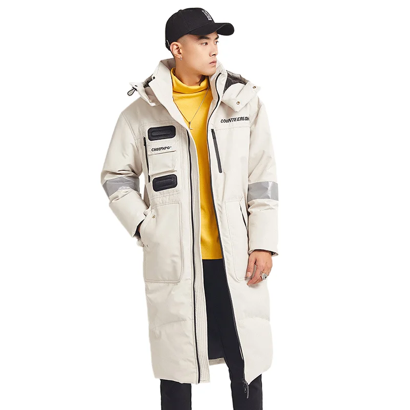 

2021 Winter New thick couple's down jacket men's knee length Hooded unisex down coat for women warm fashion, Picture colors