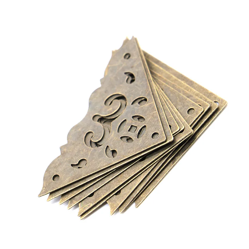 

Bronze Decorative Corner Bracket Antique Book Frame Accessories Furniture Hardware Jewelry Box Corner Protector
