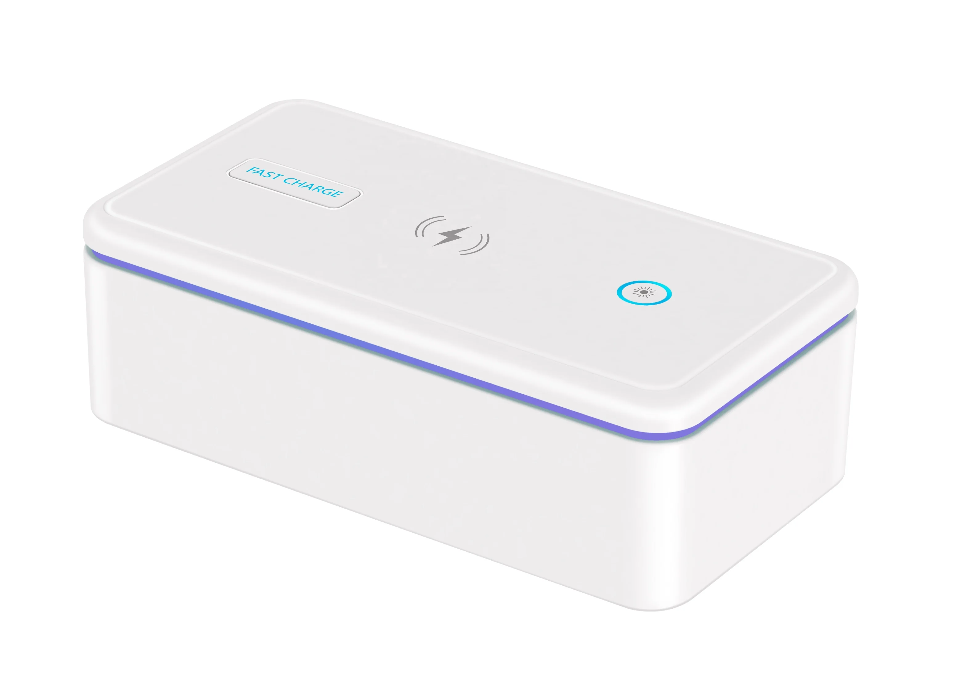 
factory hot sale LED UV sterilizer box with fast wireless charging 3 in 1 Phone Sterilization Box 