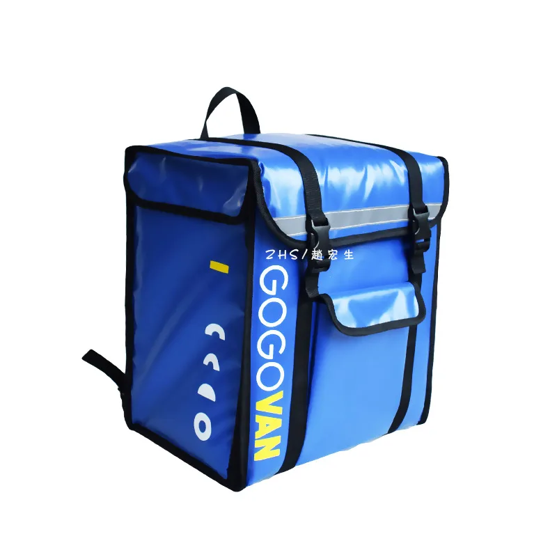 

New style black waterproof durable food delivery backpack outdoor picnic Insulated thermal bag thick delivery cooler bag, Customized color