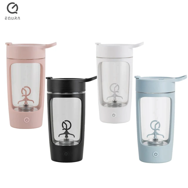 

New equra 650ml shaker bottle mini blender cup for sport GYM USB rechargeable Protein Powder Shake Cup with Tritan juicer mixer
