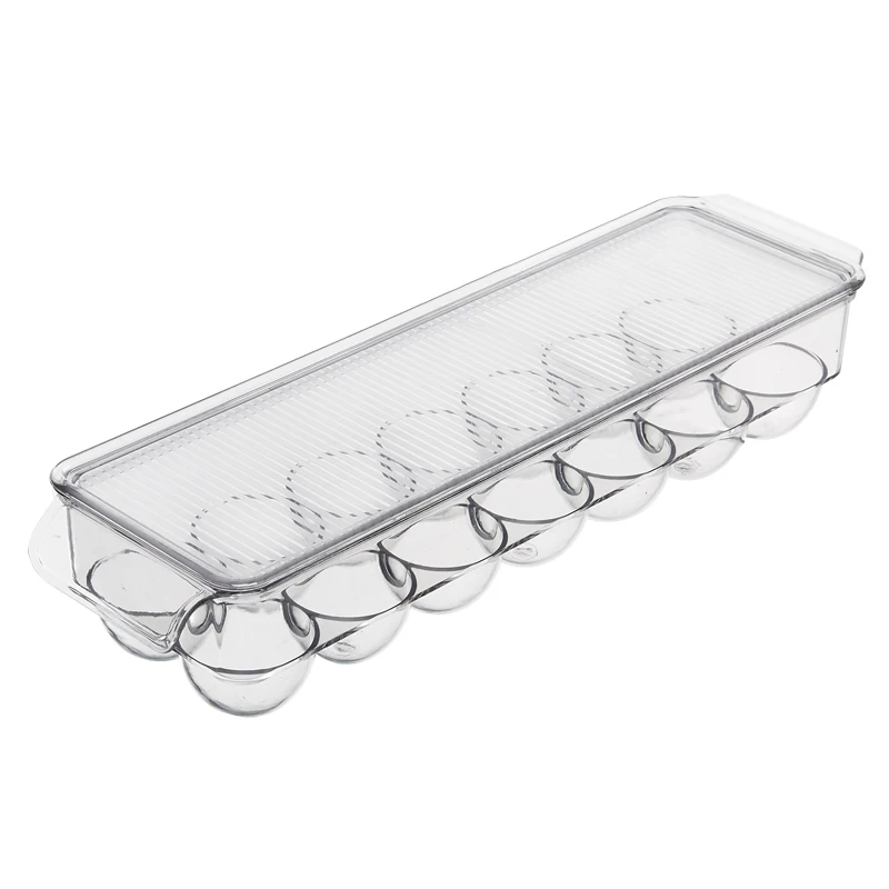 

Transparent PET Refrigerator Egg Storage Box with Lid, Clear or other colors
