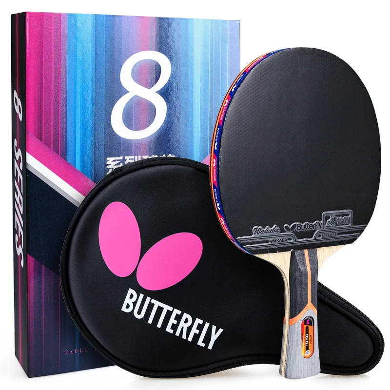 

eight-star table tennis racket 8-star professional table tennis racket Student table tennis bats straight horizontal racket, Red+black