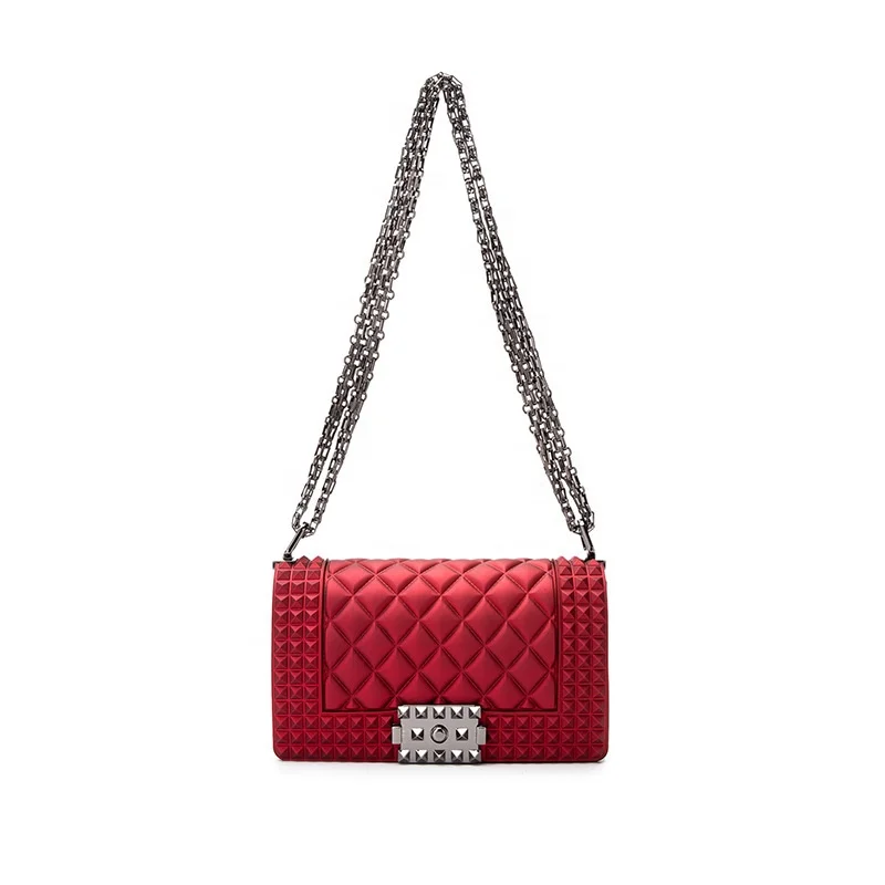 

2021 Quilt PU Korea Style Cross Shoulder Thick Chain Bags for Ladies Underarm Purses University Bag for Women