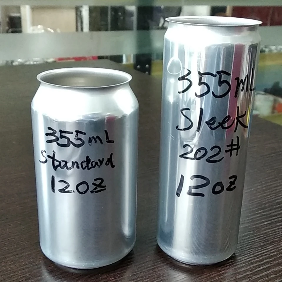No Printing Bpani Empty 12oz Aluminum Can 355ml With Bpa Free Liner For