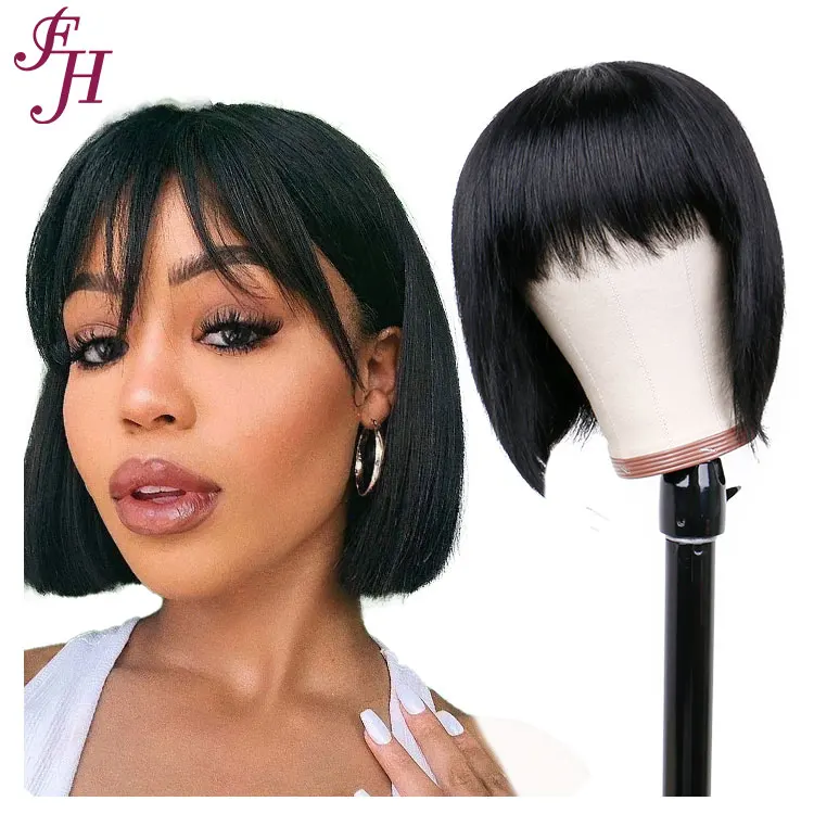 

FH wholesale indian unprocessed cuticle human virgin hair wigs virgin human hair wigs brazilian natural wig for women