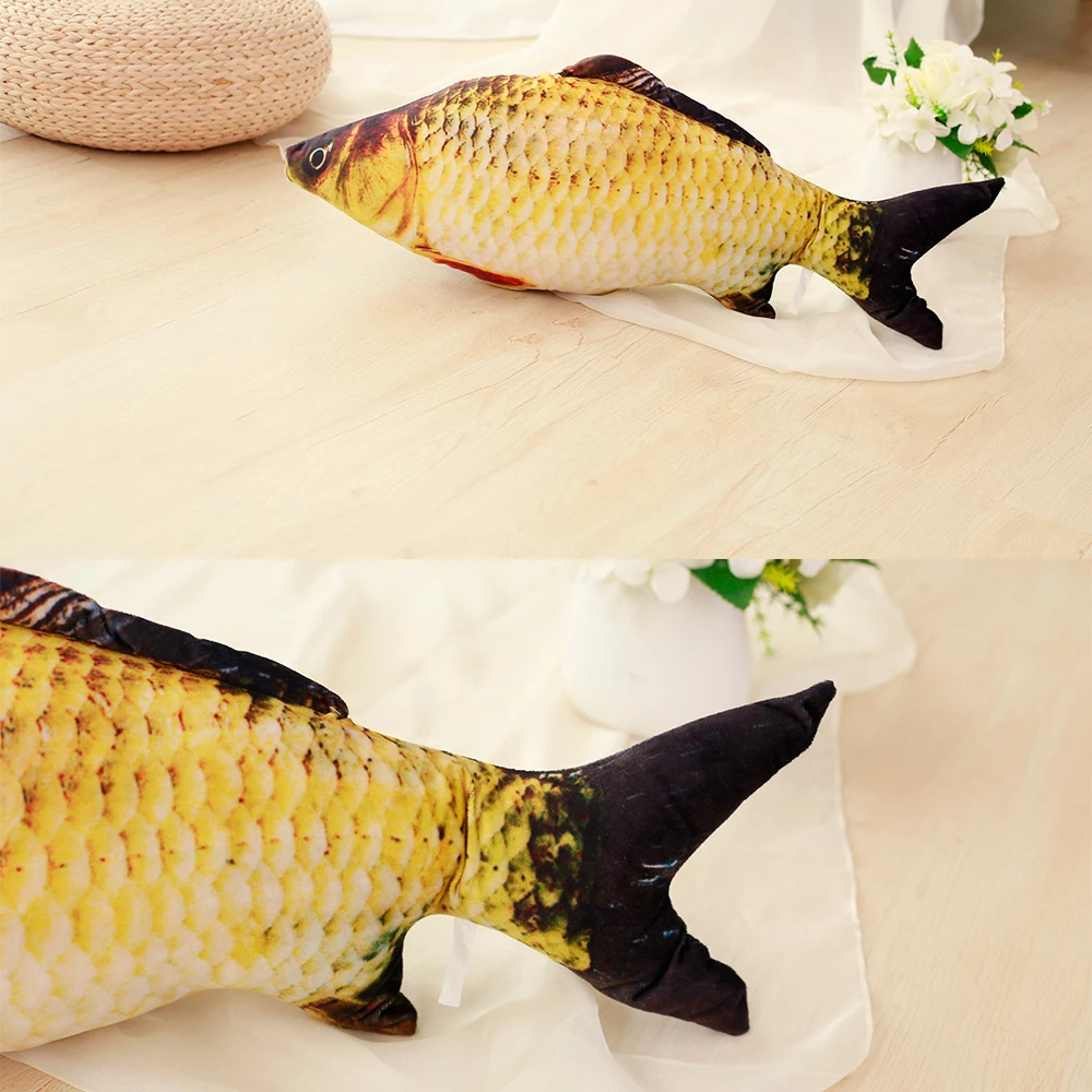 
2020 Amazon Hot Creative Simulation Anti Bite Plush Fish Catnip Pet Chewy Cat Toys 