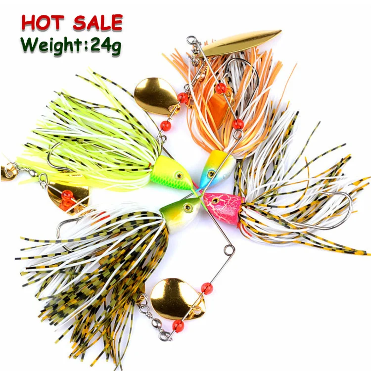 

Hot Sale 24g Spinning Skirt Fishing Lure Hard Bait Fishing Tackle Fresh water and Seawater fishing bait ashore Jig Lure