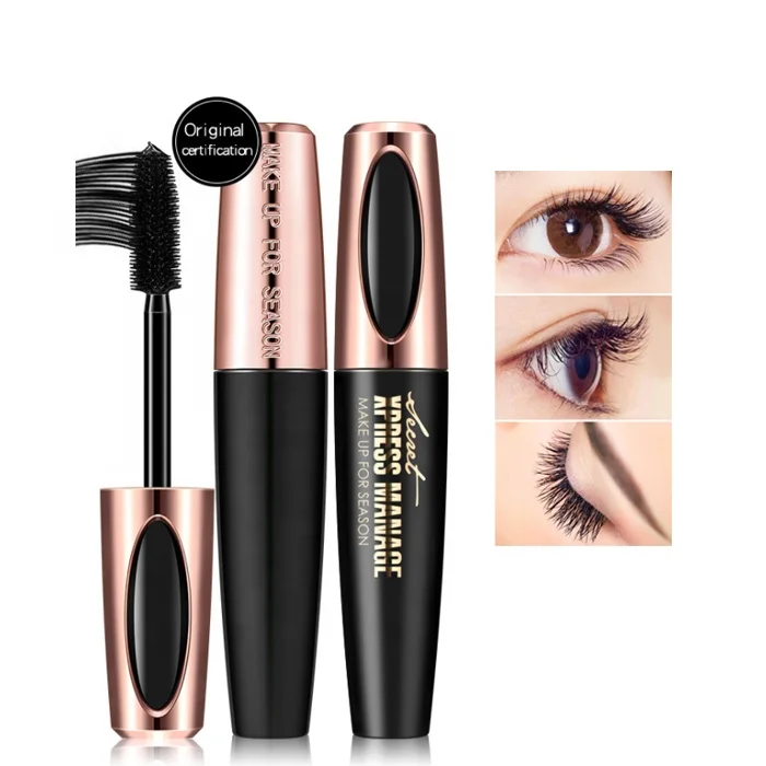 

Wholesale Private Label Makeup Vegan 4D Silk Fiber Eyelash Mascara Curling Thick Long Lasting Waterproof Lengthening Mascara