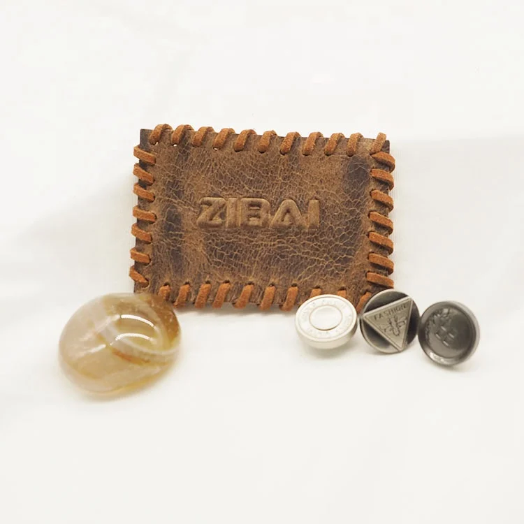 

OEM service leather patch tan iron for hats and jeans