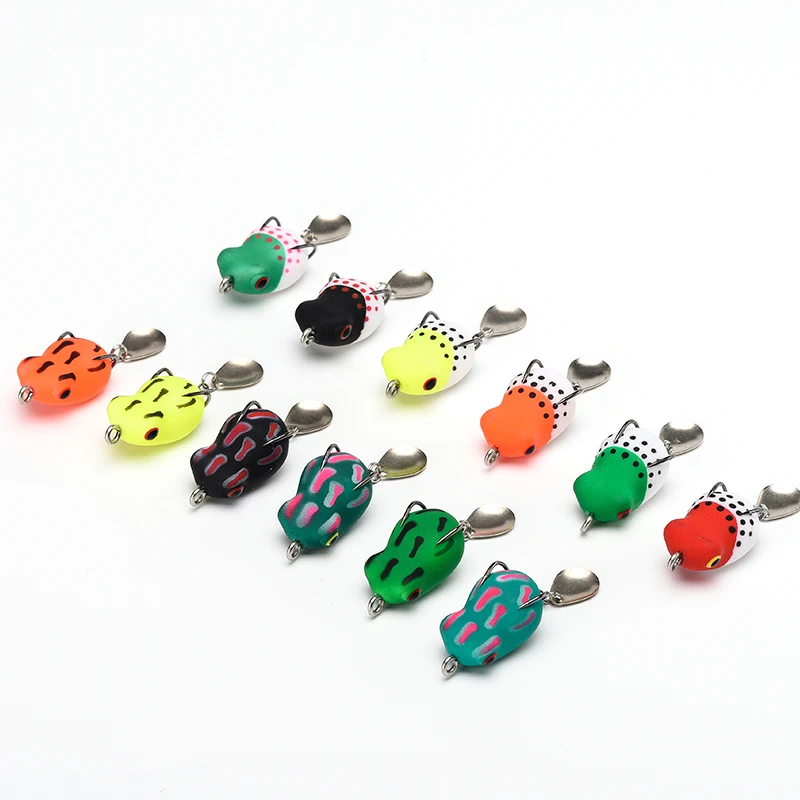 

Topwater frog lure fishing lure soft baits mini froggy with 12colors, Vavious colors