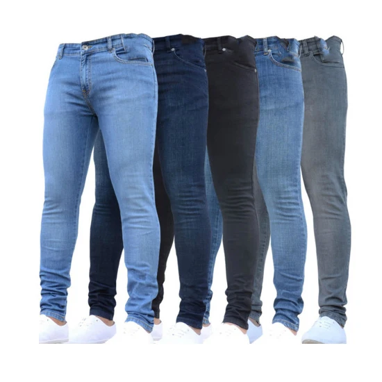 

2021popular Hot sales blue/dark/light blue color high quality Monkey Wash ND and oustache Effect mens slim fit jeans pants