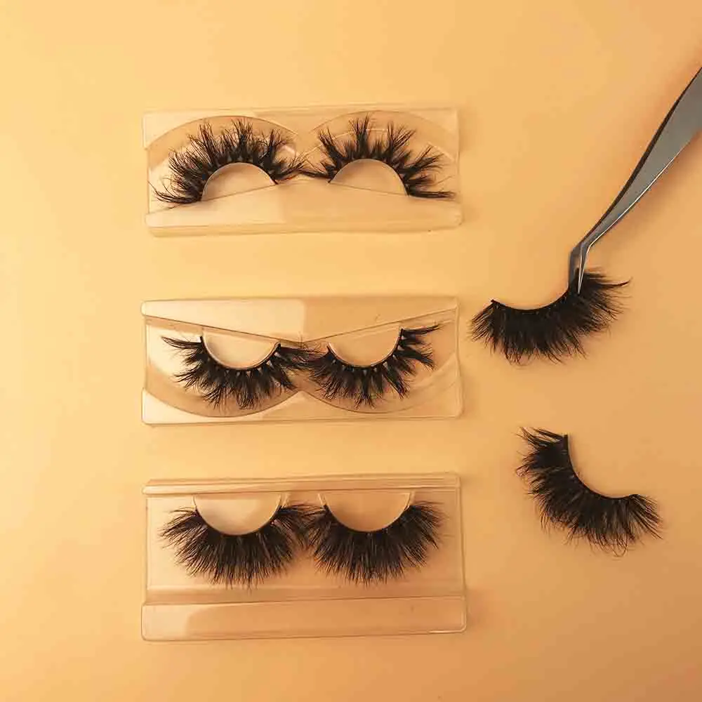 

Wholesale High Quality 18MM Mink Eyelashes Artificial Mink Eyelashes Private Label Eyelashes With Custom Lashbox Packaging, Black