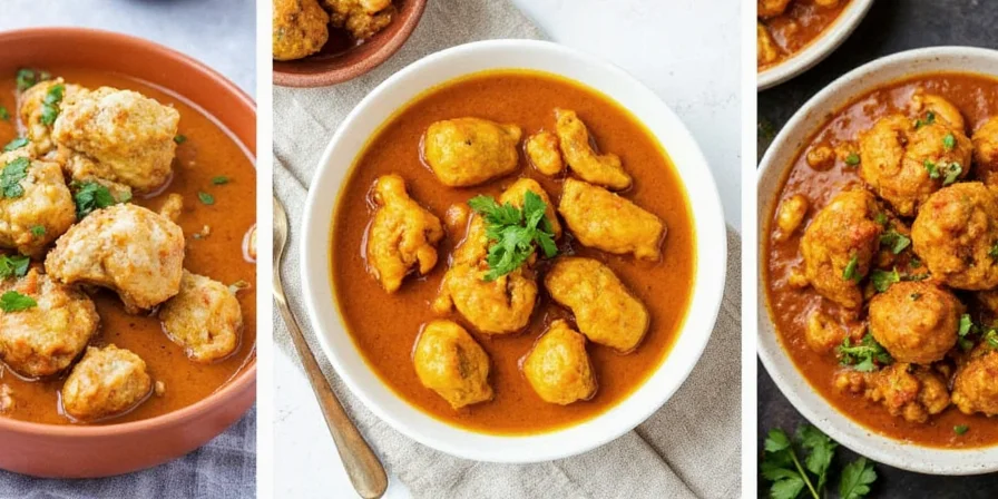 Map showing global chicken curry styles