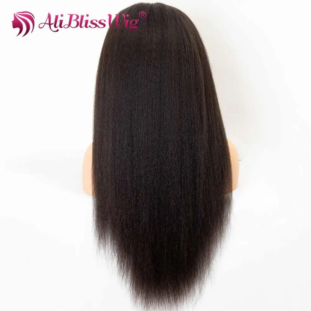 

Aliblisswig Best Seller 100% Human Hair Pre Plucked Hairline Wigs Italian Yaki 360 Lace Front Wigs For Black Women