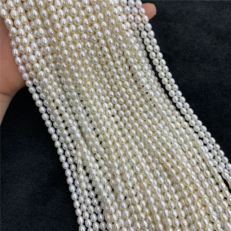 

G2184 Wholesale Freshwater Rice Pearl Beads DIY Necklace Earring Perlas Fresh Water Natural Loose Pearls for Jewelry Making