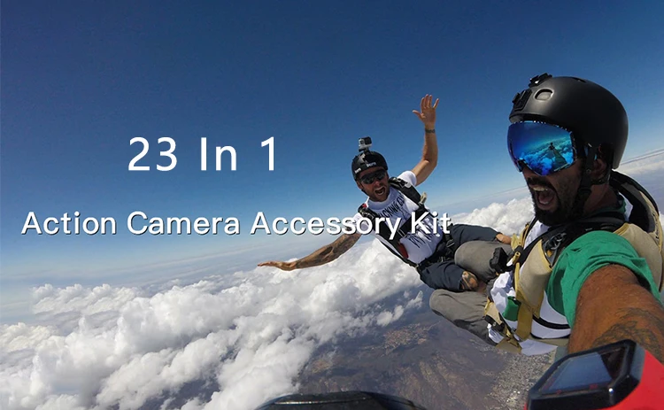 23 In 1 Gopro Hero 5 4 3 Accessories Kit Head Strap For Xiaomi Yi 4 K Head Strap Floaty Bobber