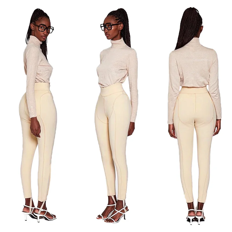 

Personalized line hip-lifting fitness yoga wear casual sports trousers