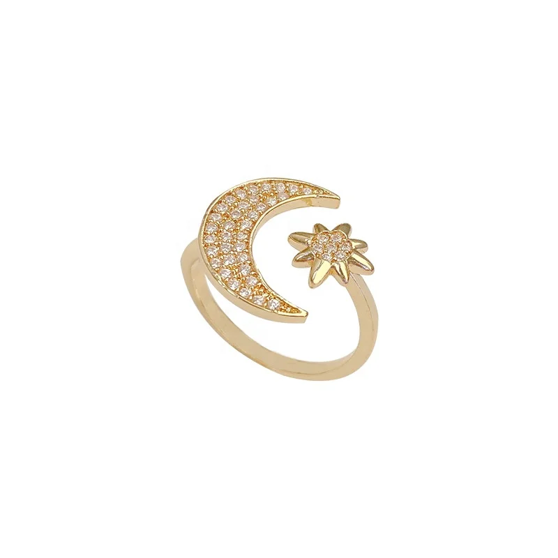 

Star Moon Ring Plated 18K Gold Fashion Women Tarnish Free Rings 2022