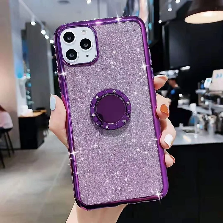 diamond glitter tpu phone case for iphone 11 pro max bling ring