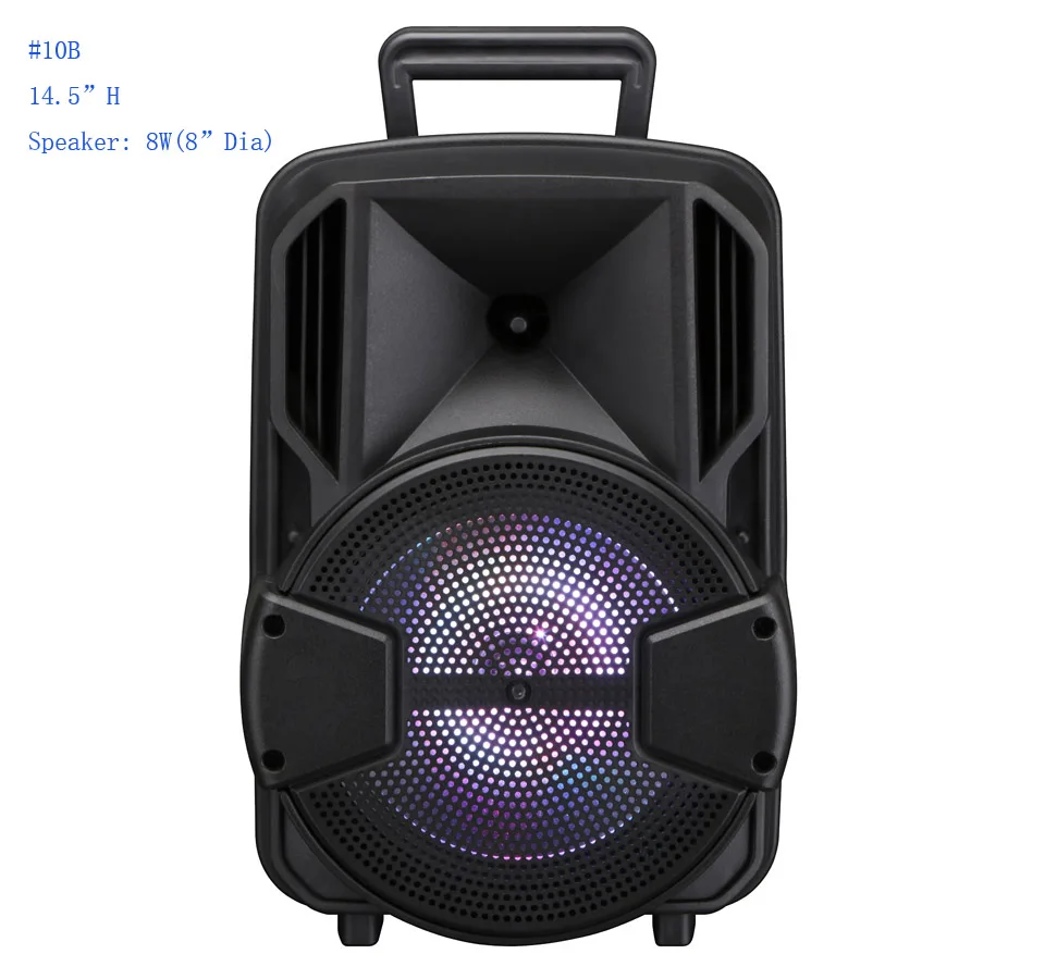 

2020 DJ sound bass sound wireless speaker with LED light music system with USB FM support trolley speaker karaoke, Black