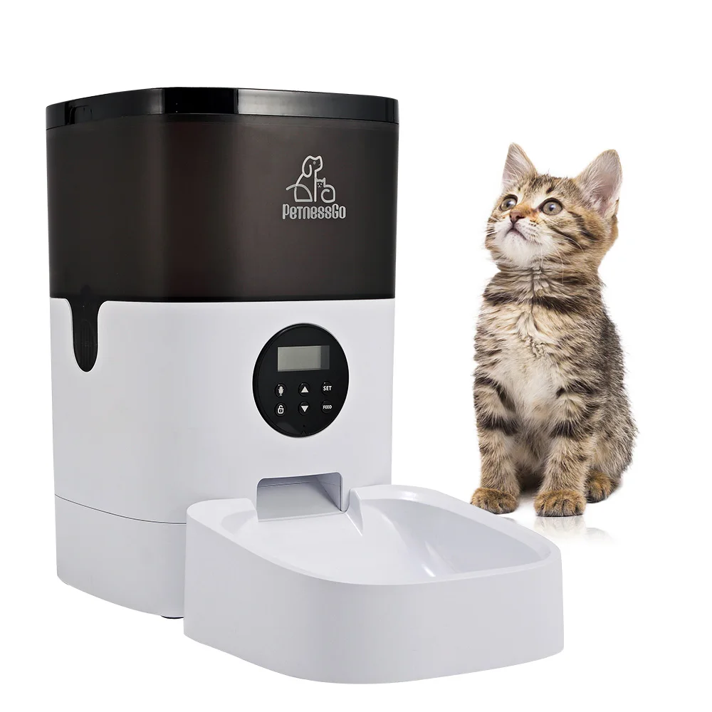 

Auto Dog Food Dispenser, 4L & 6L Cat Dog Camera Smart Video Pet Automatic Feeder, White