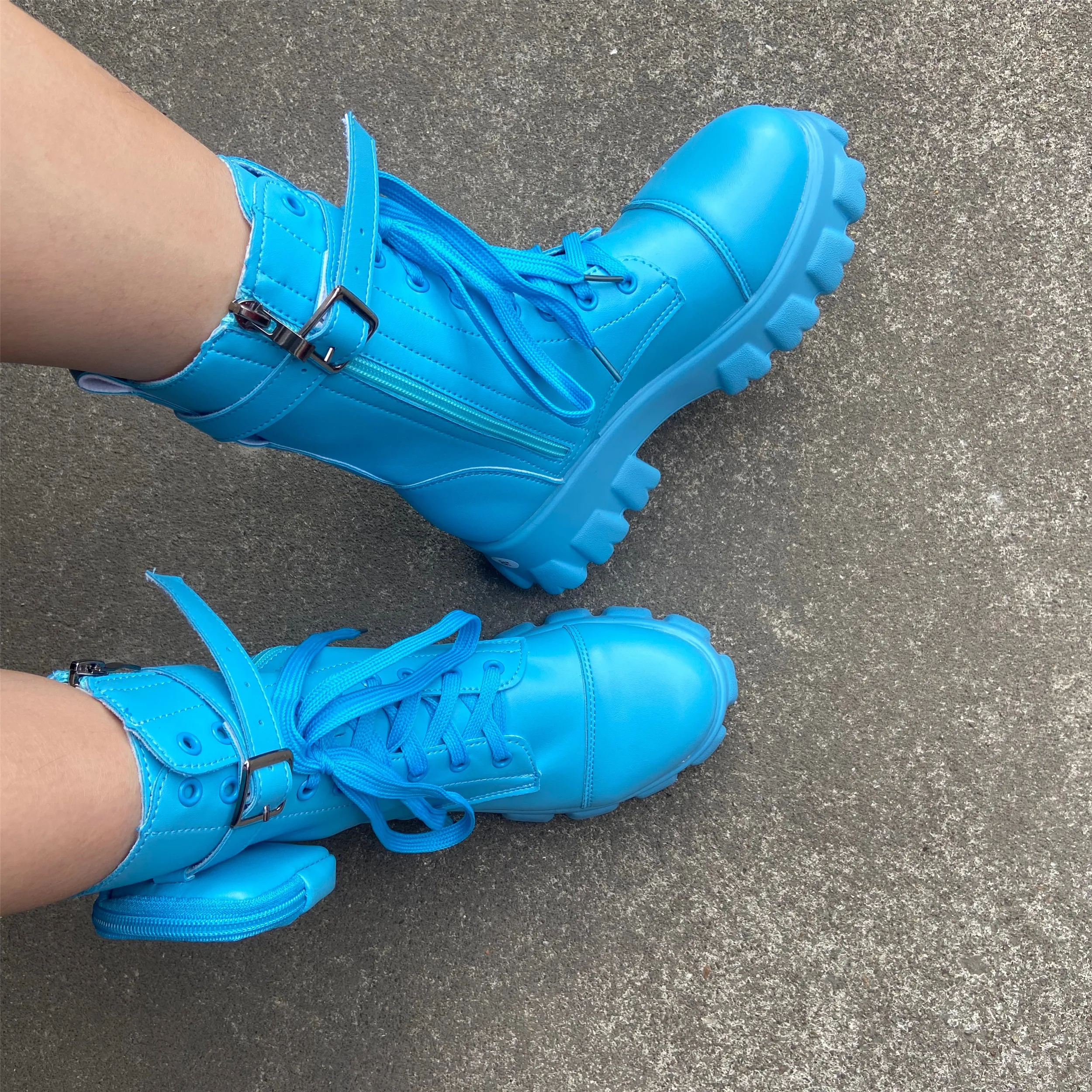 

hot sale leather casual shoes women martens high hee boots, Shown