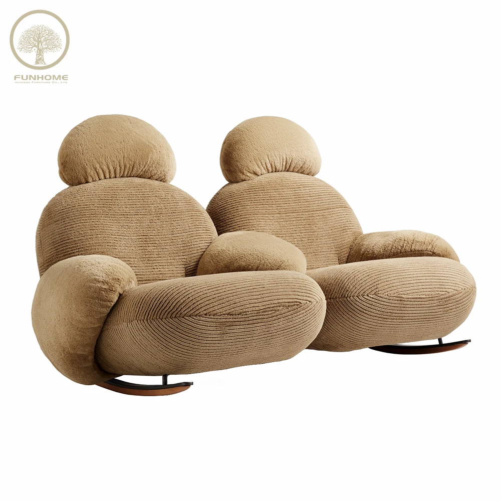 

velvet rocking chair modern lounge chair comfort chair, Yellow