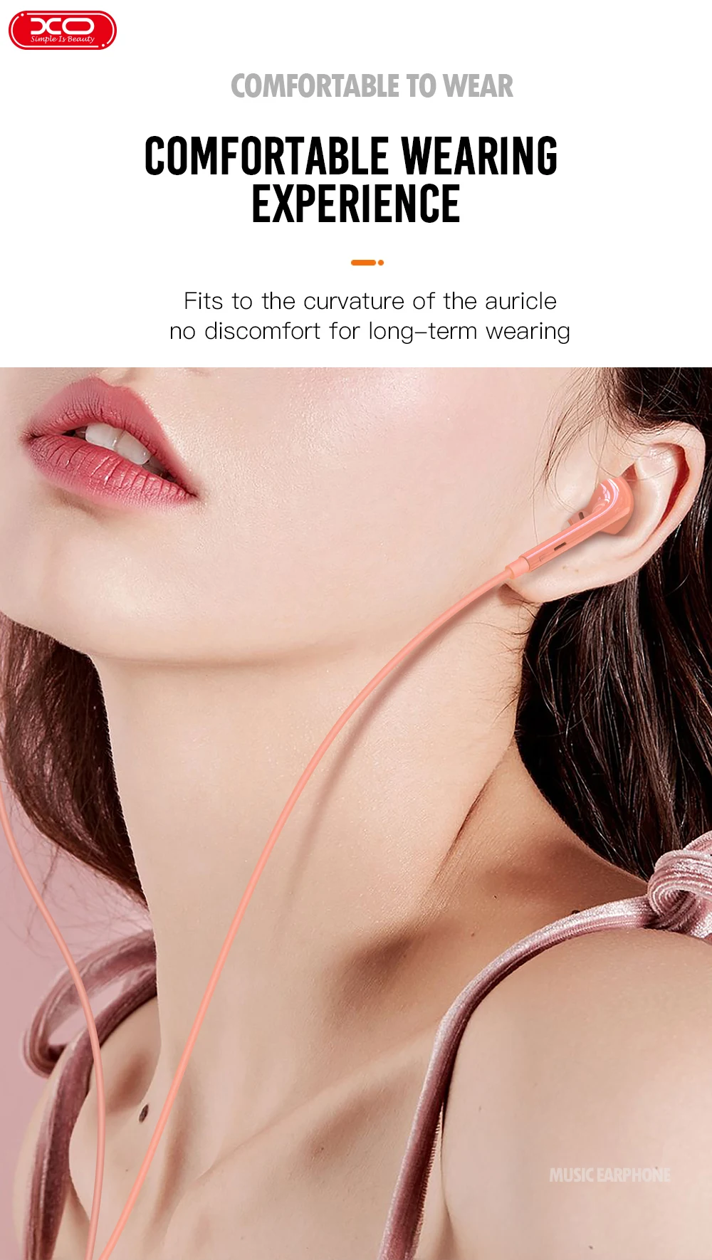 XO OEM Hot Selling EP28 Music Earphone 3.5MM Interface Wire Stereo In Ear Earphone