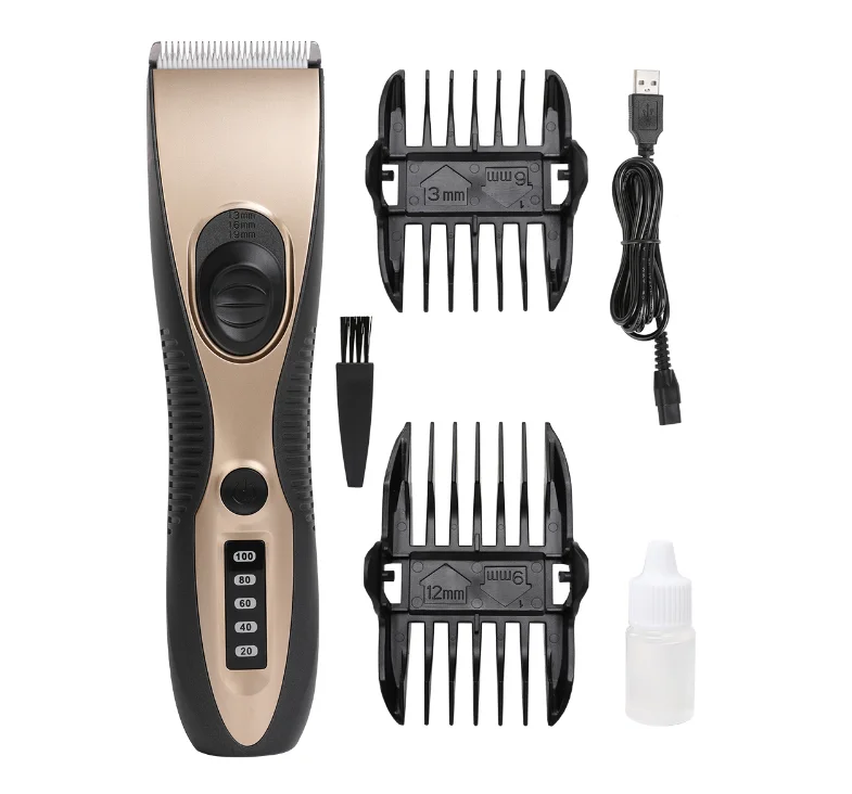 

Royalunion Rechargeable electric Trimmer Grooming set LCD grooming hair pet with 2 Combs for animals and human, As picture