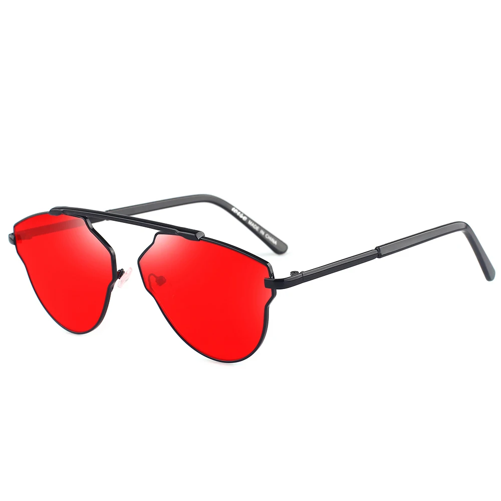 

Wholesale fashion women eyewear no minimum custim promotional sun glasses Cat Eye Double Bridge Custom Logo Sunglasses