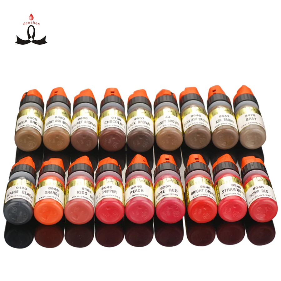 

OEM 38 Colors Permanent Makeup Tattoo Micro Pigment Best Eyebrow Microblading Ink For Eyebrow Lip Eyeliner Tattoo