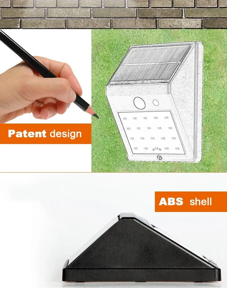 20 LED Wireless Waterproof Motion Sensor Outdoor solar Light for Patio Deck Yard  Garden with Motion Activated Auto On/Off