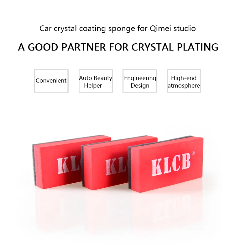 KLCB-esponja aplicadora de recubrimiento de vidrio Nano para cuidado de pintura de coche, cera de cerámica, esponja