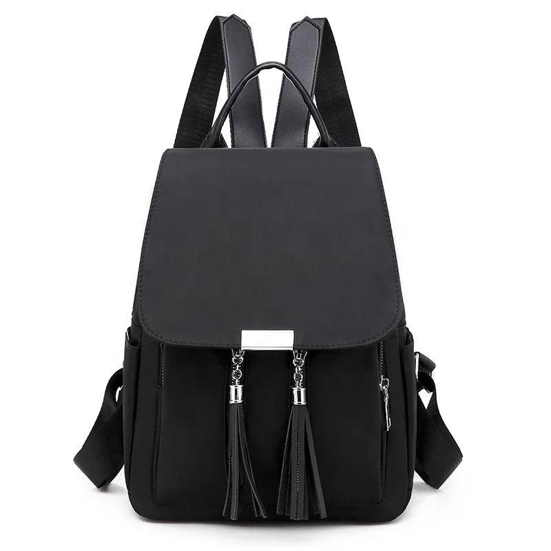 

Fashion black travel daily shopping waterproof teenage girl female lady shoulder backpack bag women backbags