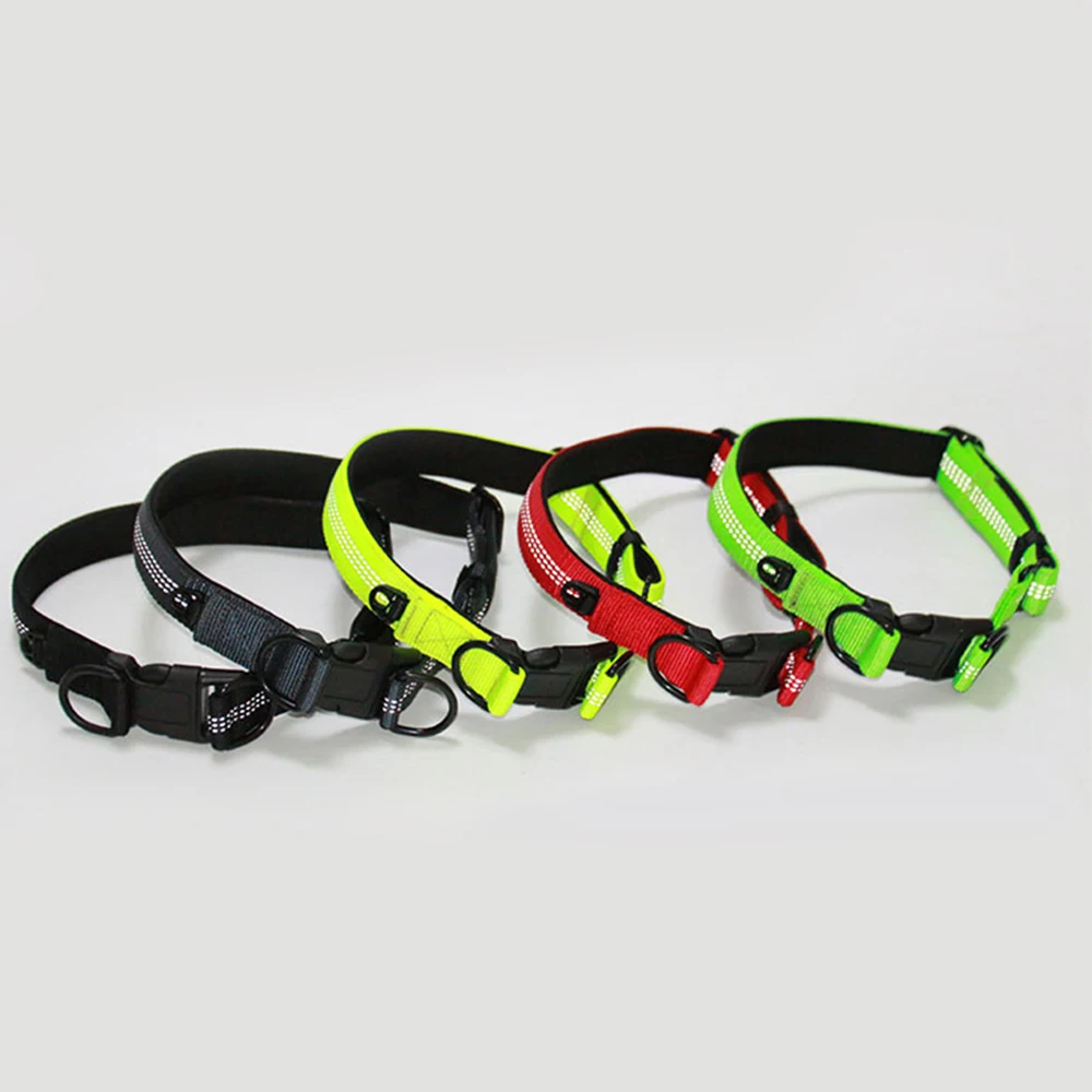 

New double D pet collars dog collar portable reflective nylon pet supplies collar wholesale