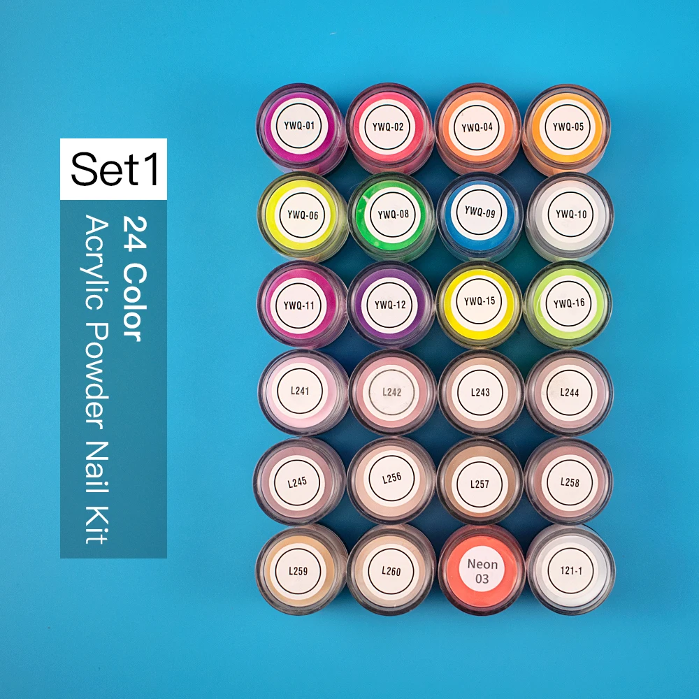 

Custom Logo High Quality 24 colors Acrylic powder set