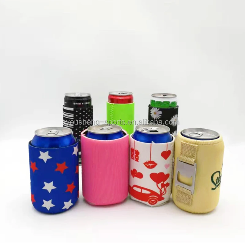 

Wholesale Fashionable Personalised Neoprene Foam can Holder Printed Beer Can Cooler, Custom