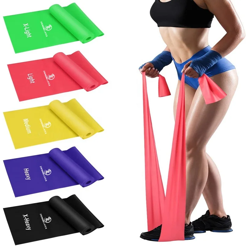 

Yoga Pilates Stretch Resistance Band Exercise Fitness Band Training Elastic Exercise Fitness non latex 150cm long band