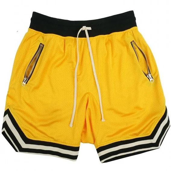 

Hot Summer Shorts Men Fashion Striped Patchwork Sportswear Short Sweatpants Casual Zipper Pockets Drawstring Mens Shorts